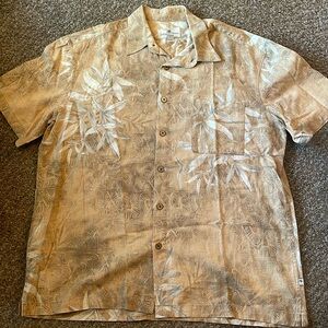 Island Shore Hawaiian Shirt Linen & Cotton Blend